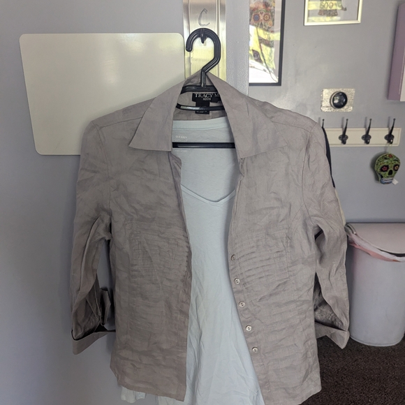 Tracy M Women's Light Gray Blazer - Picture 1 of 4